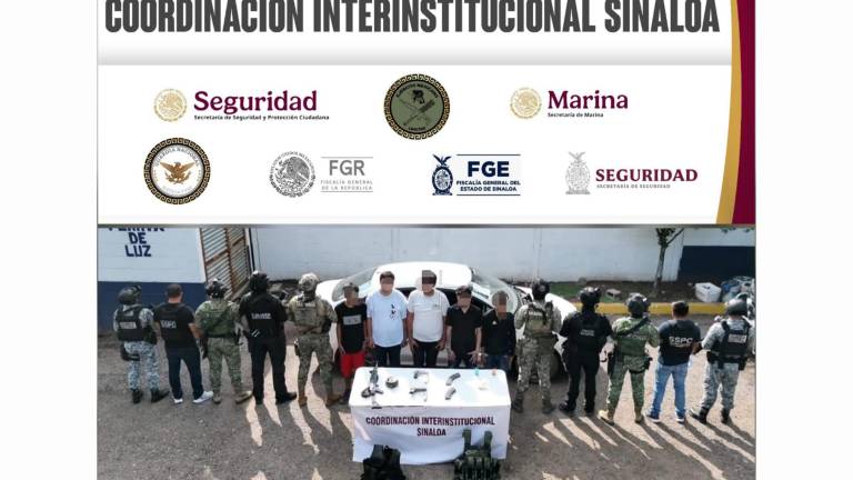Detenidos en un operativo en Aguaruto, en Culiacán.