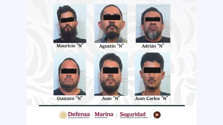 Detenidos en un operativo en Puerto Peñasco, Sonora, durante el rescate de tres personas secuestradas.