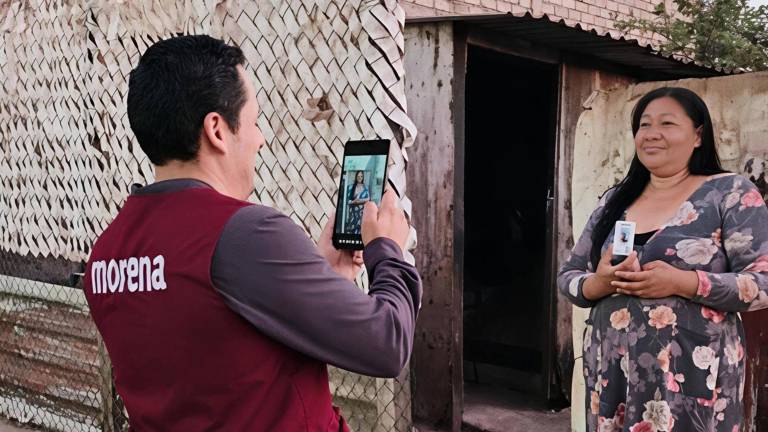 Campaña de afiliación al partido de Morena en Nayarit.