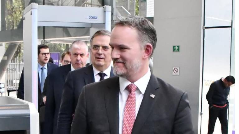 Jamieson Greer, representante comercial de Estados Unidos, durante su estancia en México.