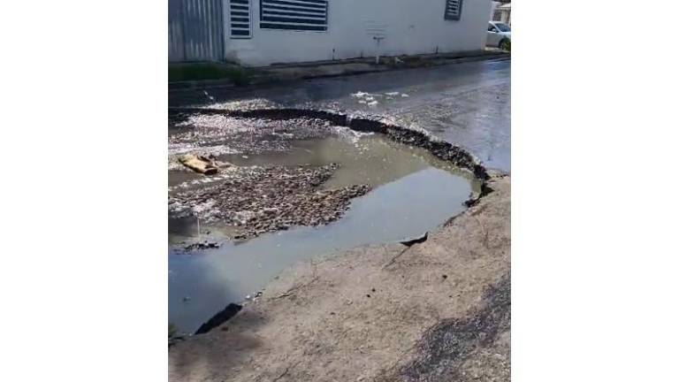 Afectaciones que las lluvias han dejado en Balcones del Valle, en Culiacán.