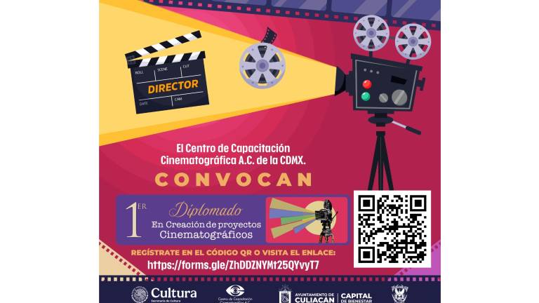 El diplomado permitirá a los participantes desarrollar proyectos cinematográficos bajo la guía de especialistas del Centro de Capacitación Cinematográfica de la Ciudad de México.