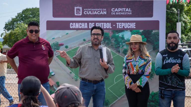 Entrega Alcalde de Culiacán canchas de basquetbol rehabilitadas en Tepuche