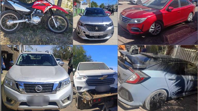 Todas las unidades recuperadas fueron puestas a disposición de la Fiscalía General del Estado.