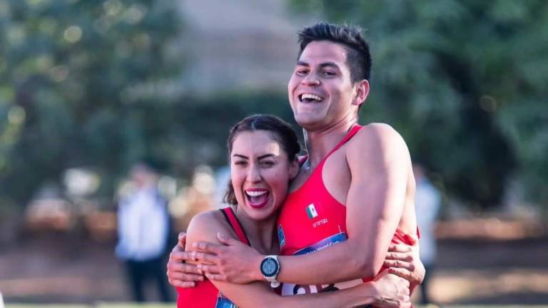 Mariana Arceo y Duilio Carrillo, medallistas de oro en la primera Copa del Mundo de Pentatlón Moderno 2024.