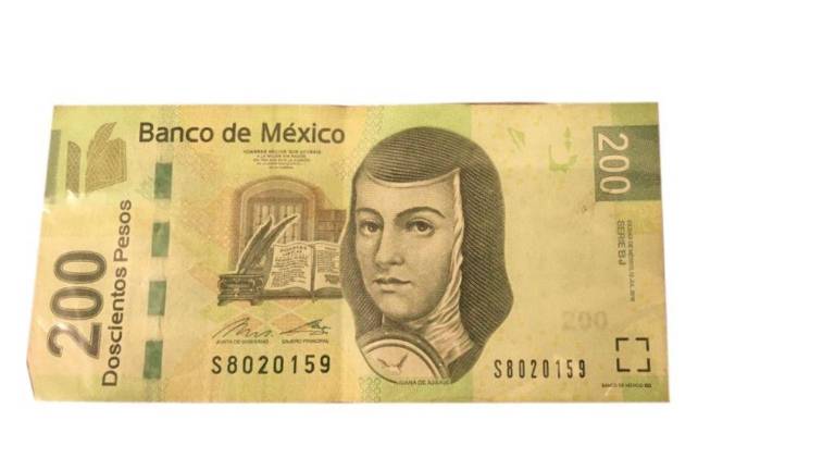 E billete despojado.