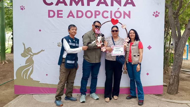 Familias mazatlecas participaron en la jornada de adopción y esterilización del programa “Huellitas del Bienestar”, realizada en el Parque Central.