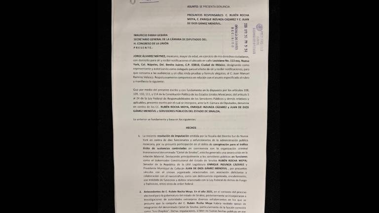 El dirigente de MC, Jorge Álvarez Máynez, y el Diputado Gibrán Ramírez promovieron la solicitud de desafuero ante la Cámara de Diputados.