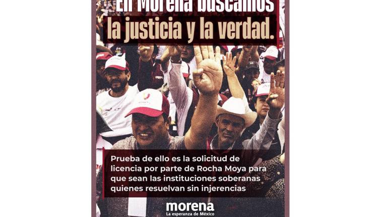 El partido Morena emitió su posicionamiento sobre la licencia del Gobernador de Sinaloa en medio de señalamientos en su contra.