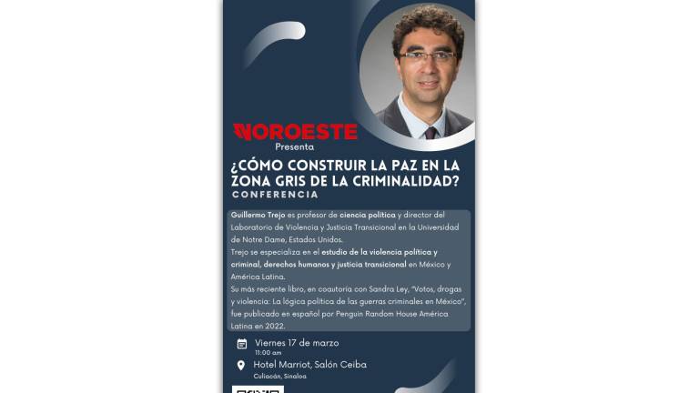 Noroeste invita este 17 de marzo a conferencia magistral con Guillermo Trejo, en el Hotel Marriot en Culiacán.