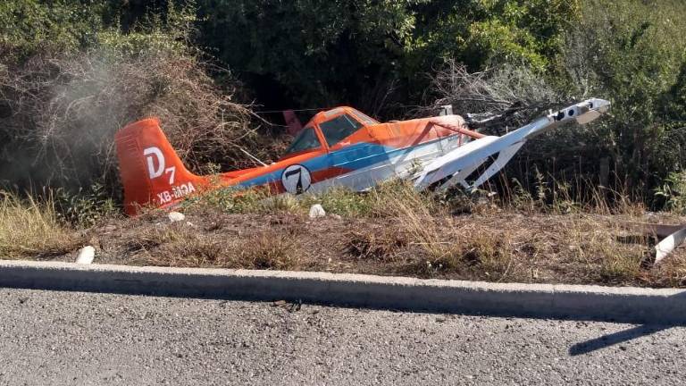 La unidad fumigaba los campos del valle de Elota.