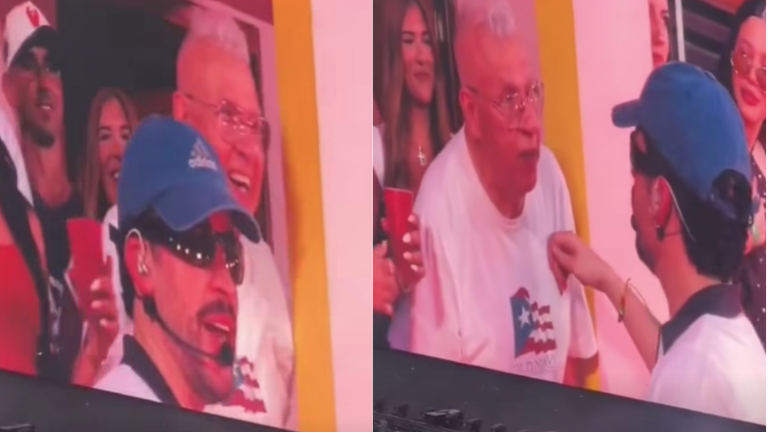 Bad Bunny invita a abuelito del público a vivir la experiencia de La Casita