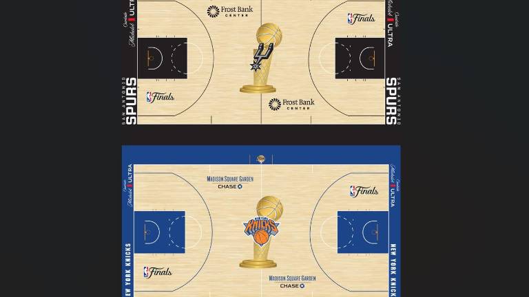 Las duelas del Frost Bank Center de San Antonio como en el Madison Square Garden de Nueva York tendrán pintado en el medio el Trofeo Larry O’Brien.