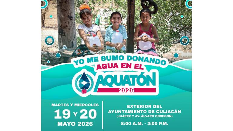 El centro de acopio recibirá donativos de agua embotellada los días 19 y 20 de mayo frente al Ayuntamiento de Culiacán.