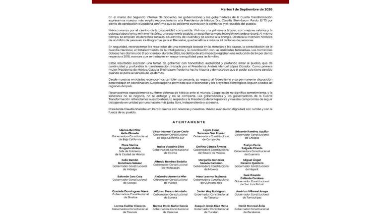 El documento signado por los gobernadores destaca que la cooperación bilateral debe darse con respeto a la soberanía.