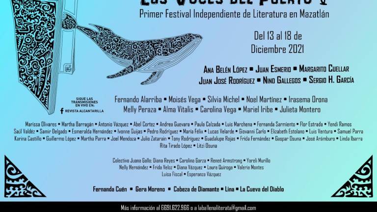 El Primer Festival de Literatura en Mazatlán Las Voces del Puerto V, se efectuará en el Museo de Arte.