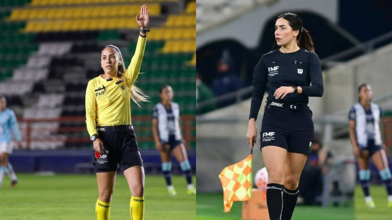 Árbitras culiacanenses consolidan presencia en la Liga MX Femenil.