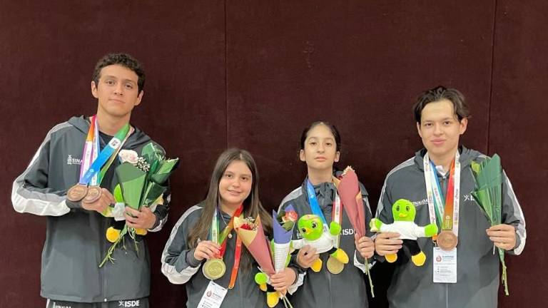 Los medallistas sinaloenses.