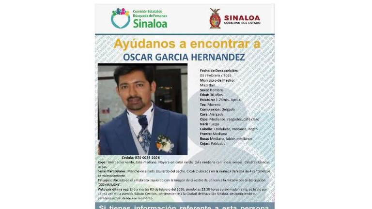 Familiares de Óscar García Hernández mantienen la esperanza de que el turista desaparecido regrese con vida a su hogar.