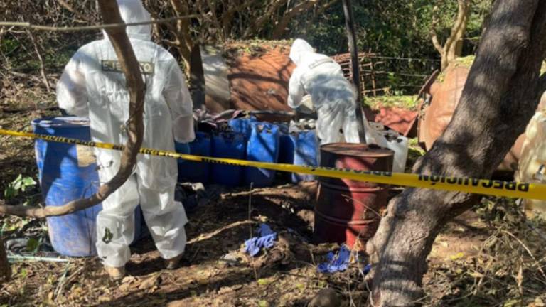 Militares localizaron 11 zonas usadas para almacenar químicos en Culiacán y Cosalá.