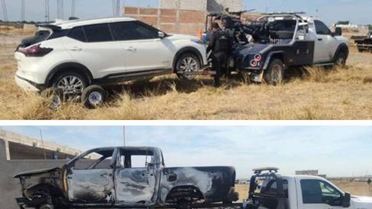 Militares destruyen explosivo y aseguran dos vehículos con reporte de robo en Villa Juárez, Navolato.