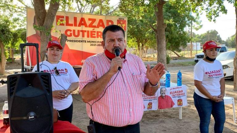 Aclara Eliazar Gutiérrez que sigue proyecto de PT en Navolato y llama a votar por Rocha Moya