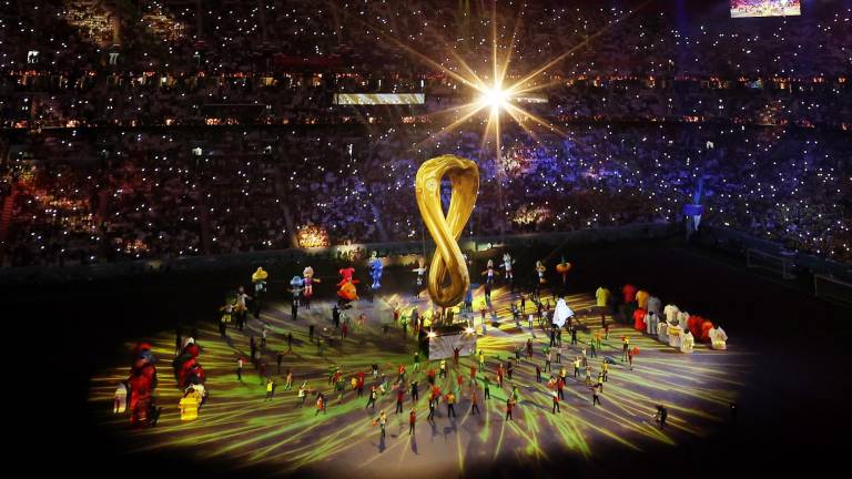 La ceremonia inaugural de la Copa del Mundo fue vistosa.