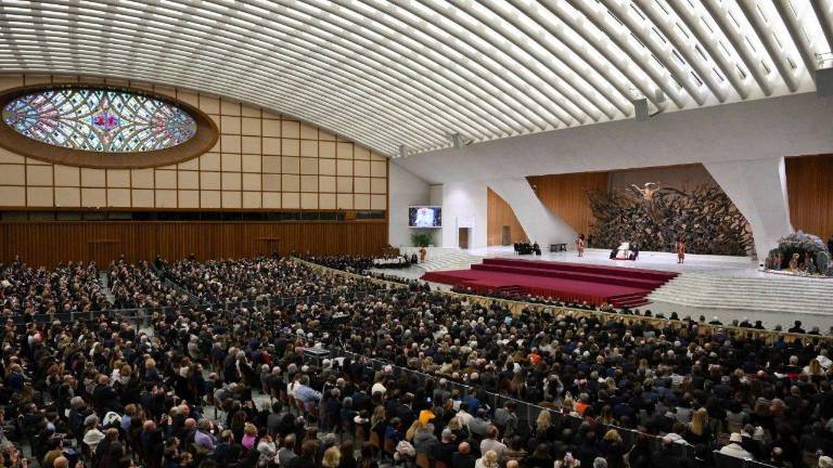 El Papa y los participantes en el Jubileo de la Diplomacia Italiana.