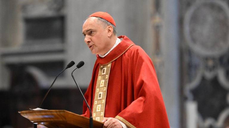 Cardenal Mauro Gambetti en la Basílica de San Pedro.