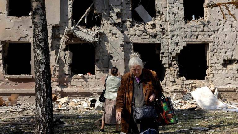 Devastación en Ucrania.