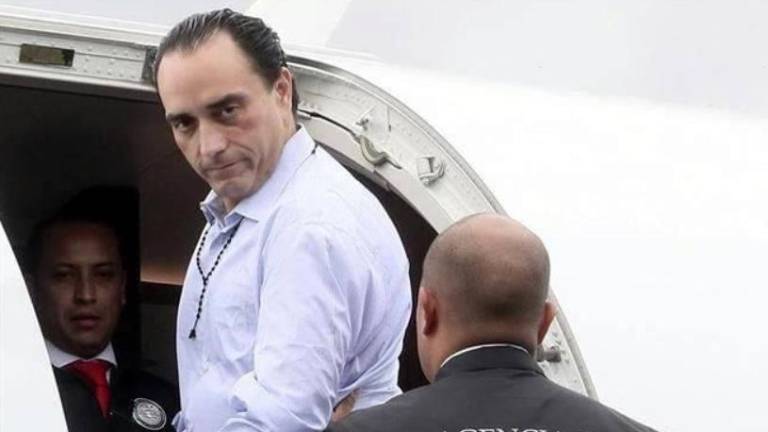 Roberto Borge, ex Gobernador de Quintana Roo, cuando fue trasladado a México desde Panamá.