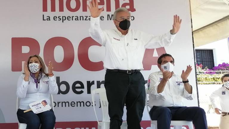 Rocha Moya pide apoyo ‘sin distingo’ a candidatos de Morena-PAS