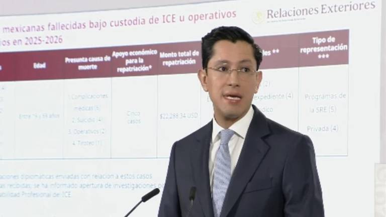 El Subsecretario de Relaciones Exteriores, Roberto Velasco, informa sobre los migrantes mexicanos detenidos en Estados Unidos.