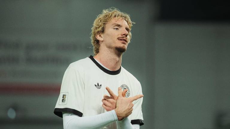 Nick Woltemade celebra el gol que marcó la diferencia para el triunfo alemán.