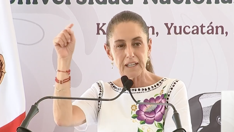 Claudia Sheinbaum encabezó actividades en Yucatán, donde fue cuestionada sobre ex funcionarios sinaloenses acusados en EU.
