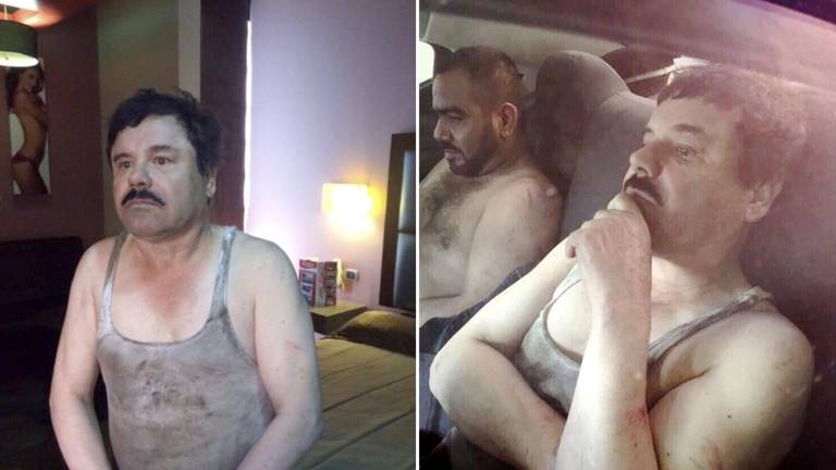 Momento de la detención de Joaquín Guzmán Loera, “El Chapo”, en Los Mochis durante 20216.