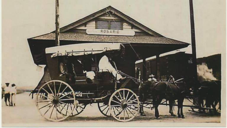 Estación del tren en Rosario durante la inauguración del servicio.