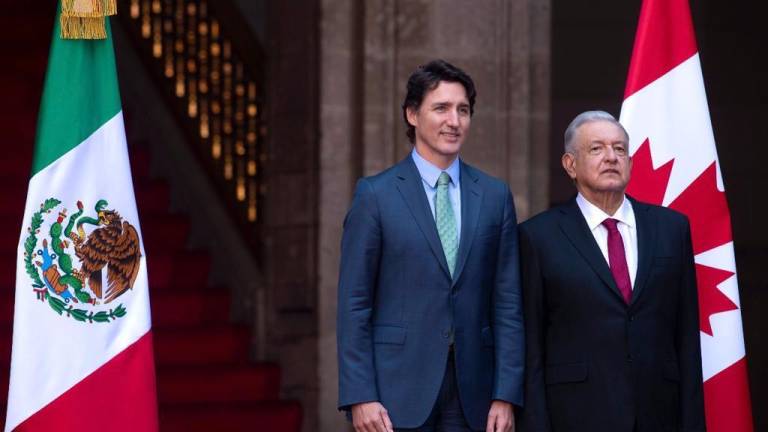 El Primer Ministro de Canadá, Justin Trudeau, en una visita al Presidente Andrés Manuel López Obrador.