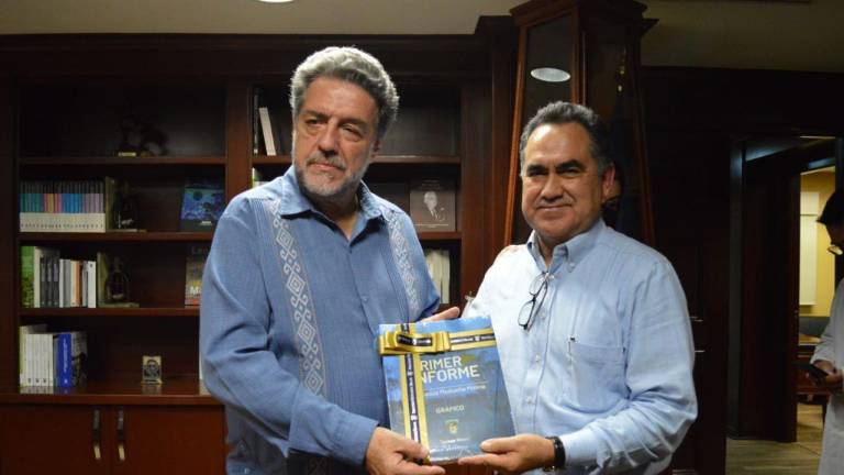 En agosto, Luciano Colcheiro sostuvo una reunión con el Rector de la UAS, Jesús Madueña Molina.
