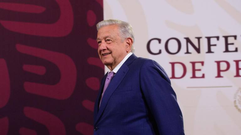 El Presidente de México Andrés Manuel López Obrador en la conferencia mañanera de este jueves.