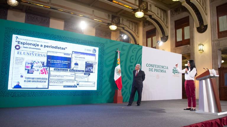 El Presidente Andrés Manuel López Obrador durante la conferencia de este miércoles.