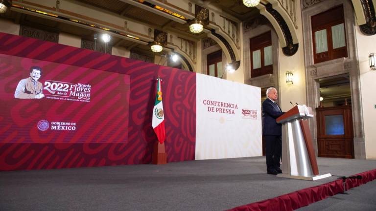 El Presidente Andrés Manuel López Obrador en su conferencia mañanera de este miércoles.