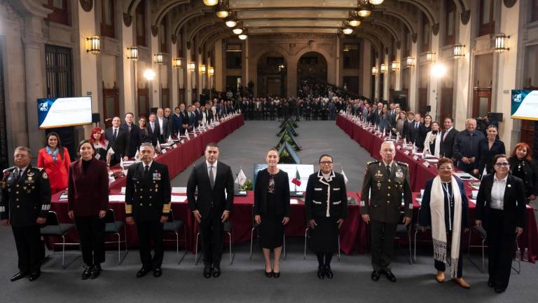 Sesión del Consejo Nacional de Seguridad Pública donde aprobaron el acuerdo contra la extorsión.