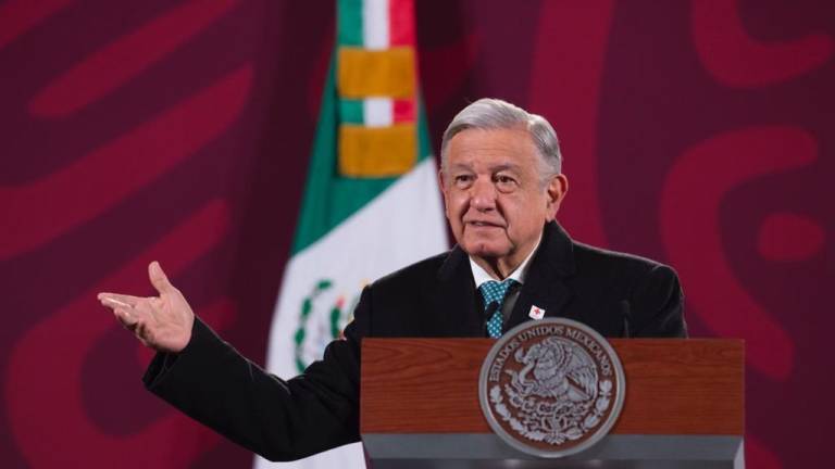 Andrés Manuel López Obrador en la conferencia matutina de este miércoles.