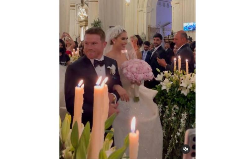 ‘Canelo’ Álvarez contrae nupcias en Catedral de Guadalajara