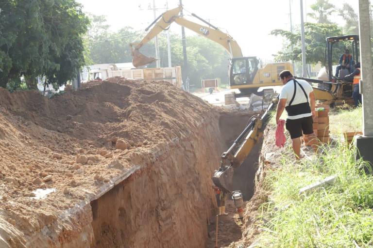 Concluirá la próxima semana segunda etapa de Colector Cerritos que realiza el Ayuntamiento de Mazatlán