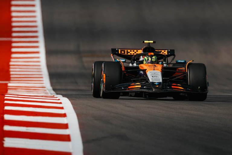 Lando Norris domina la única práctica en Austin