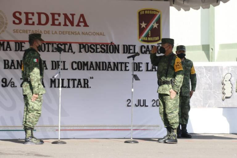 Rinde protesta nuevo comandante de la Novena Zona Militar en Culiacán