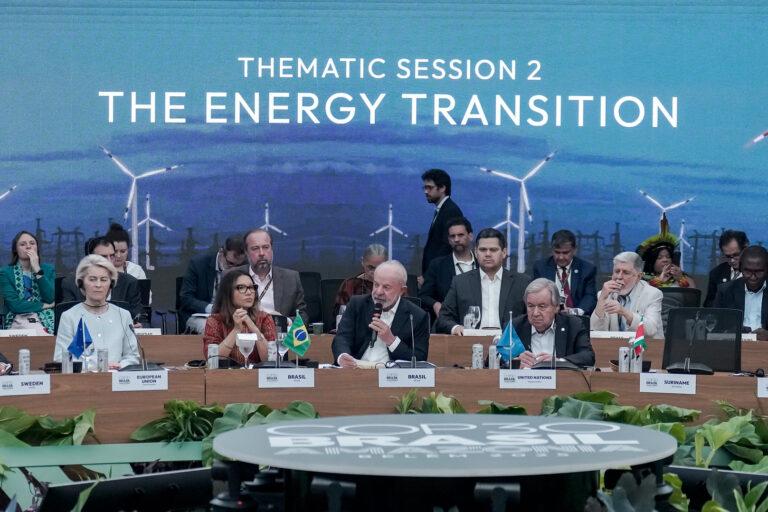 $!El Presidente de Brasil, Luiz Inácio Lula da Silva, habla sobre la transición energética en la COP30.