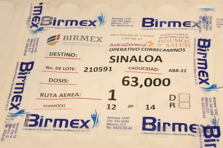 Vacunas contra el Covid enviadas a Sinaloa que caduquen no se aplicarán, serán regresadas, dice Salud